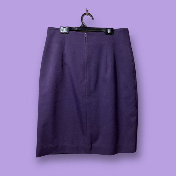 Anthony Michael 100% Wool Purple Skirt - Picture 2 of 5